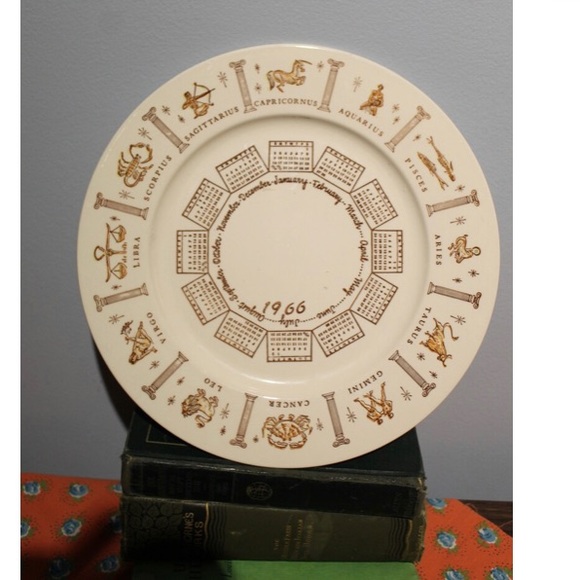 ▫️Vtg 1966 Astrology Zodiac Calendar Plate - Picture 2 of 8